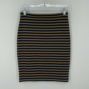 Club Monaco - Striped Pencil Skirt in Stretch Ponte Knit - Size 10